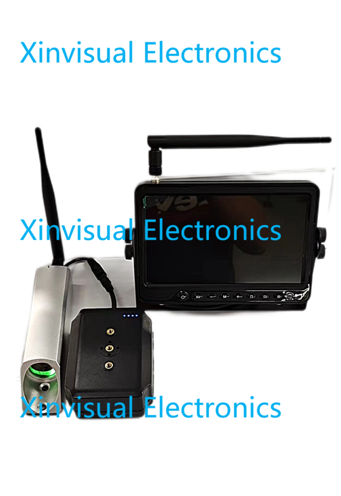 Wireless forklift camera system with monitor for warehouse safety