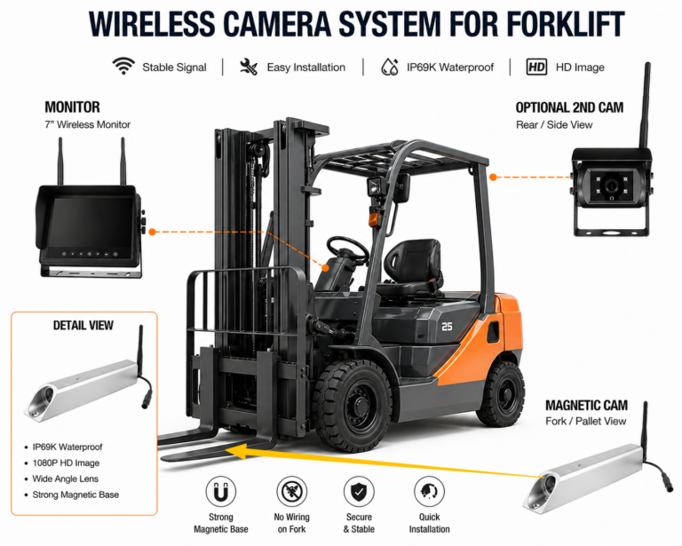 wireless forklift camera system easy installation