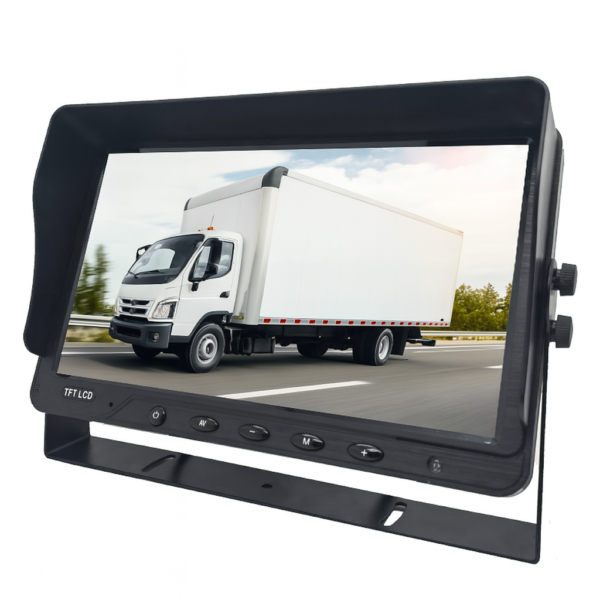 12 inch AHD vehicle monitor with 4 camera input for trucks and forklifts