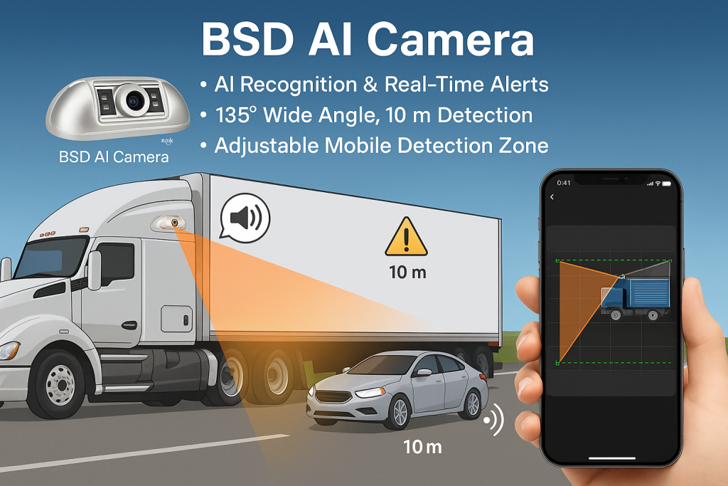 mobile adjustable bsd ai safety camera
