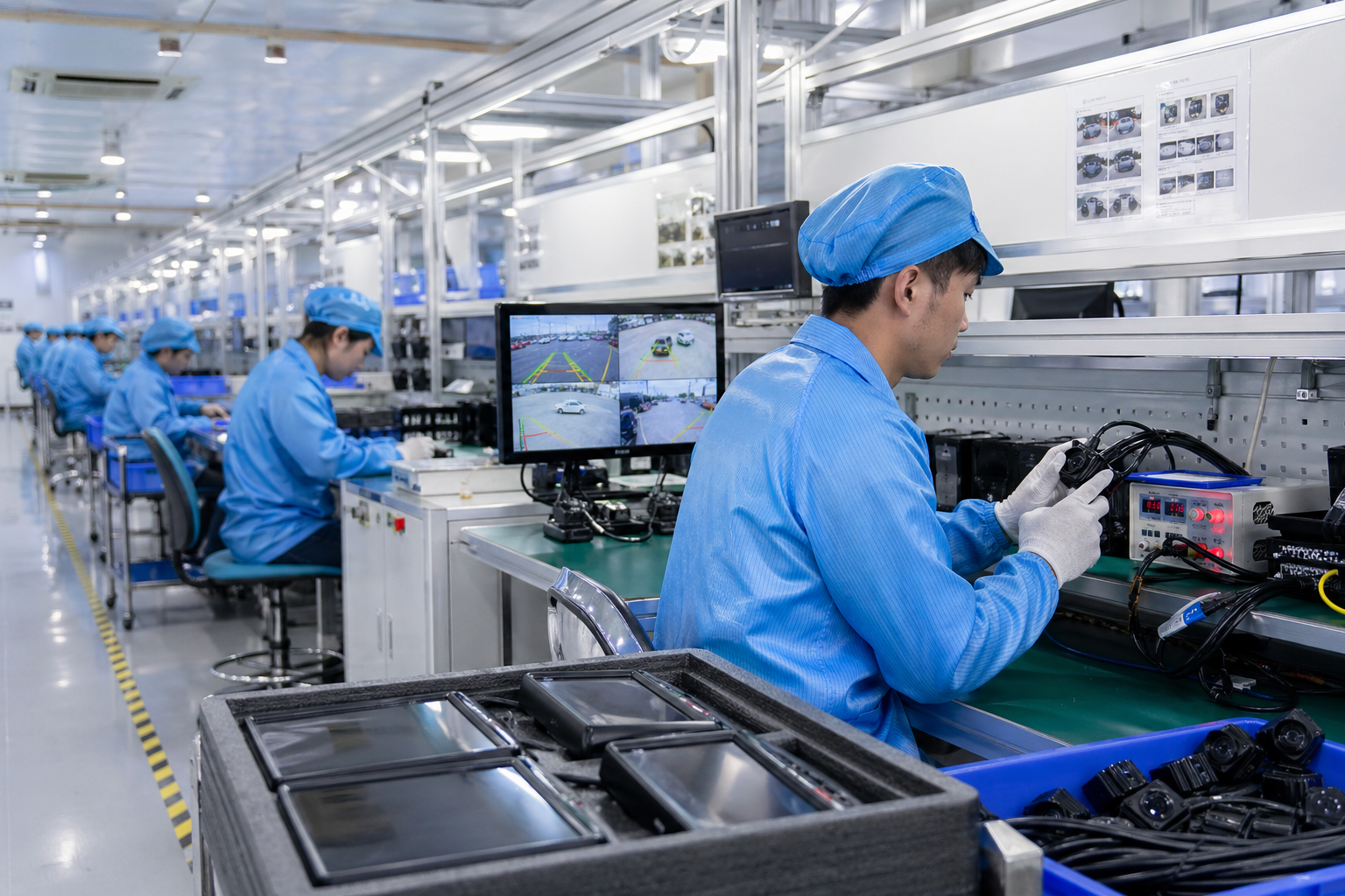 Xinvisual Electronics vehicle camera production workshop