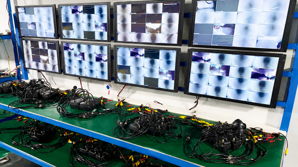 Aging test for vehicle cameras and monitors