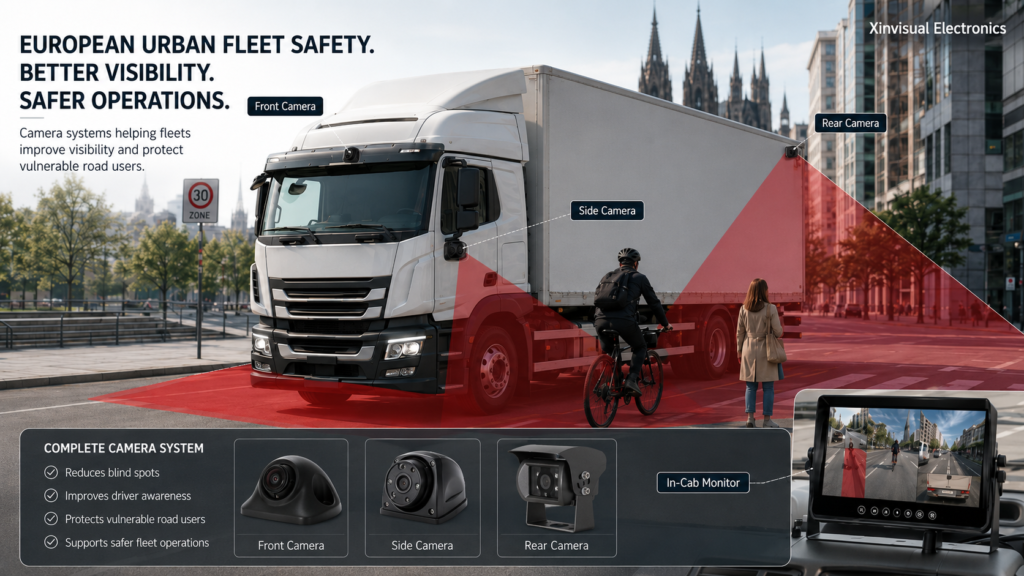 Commercial vehicle safety regulations driving camera systems for trucks in Europ