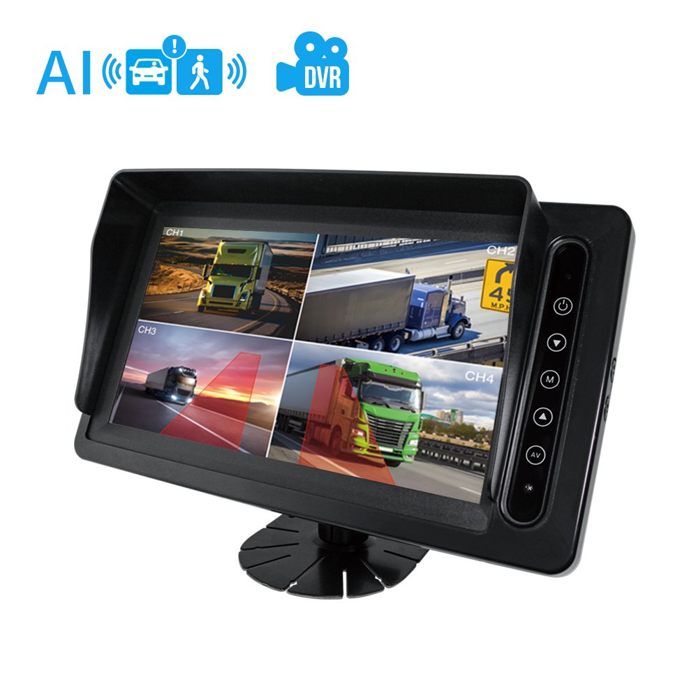 AI BSD monitor and MDVR display for fleet safety recording