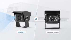 AI camera vs traditional vehicle camera comparison for commercial vehicle safety