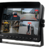 7-inch BSD AI blind spot monitor with pedestrian and vehicle detection interface